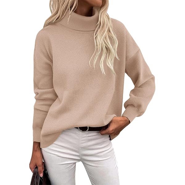 Zeagoo Women's Turtleneck Sweater 2026 Fall Winter Chunky Knitted