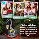 Eletorot Elephant Garden Solar Lantern Sunflower Outdoor Ornament 28cm view 8