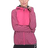 Little Donkey Andy Women's Lightweight Thermal Running Jacket Hybrid Quilted Full Zip Golf Jacket with Hood