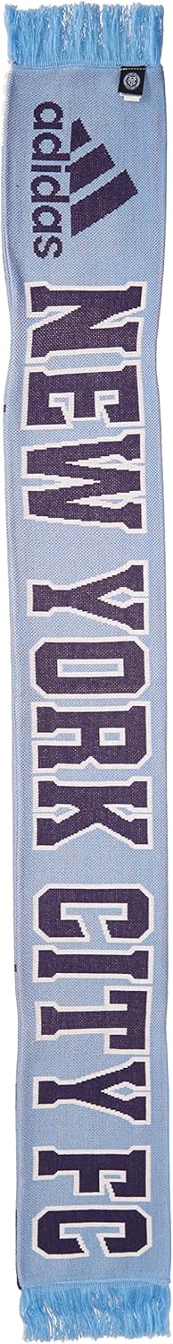 MLS New York City FC Adult MLS SP17 3 Stripes Jacquard Scarf, OSFA, Blue : Clothing
