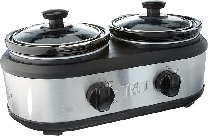 Amazon Com Bufe De Olla De Coccion Lenta De Doble Tacho Tru S 2125 Kitchen Dining