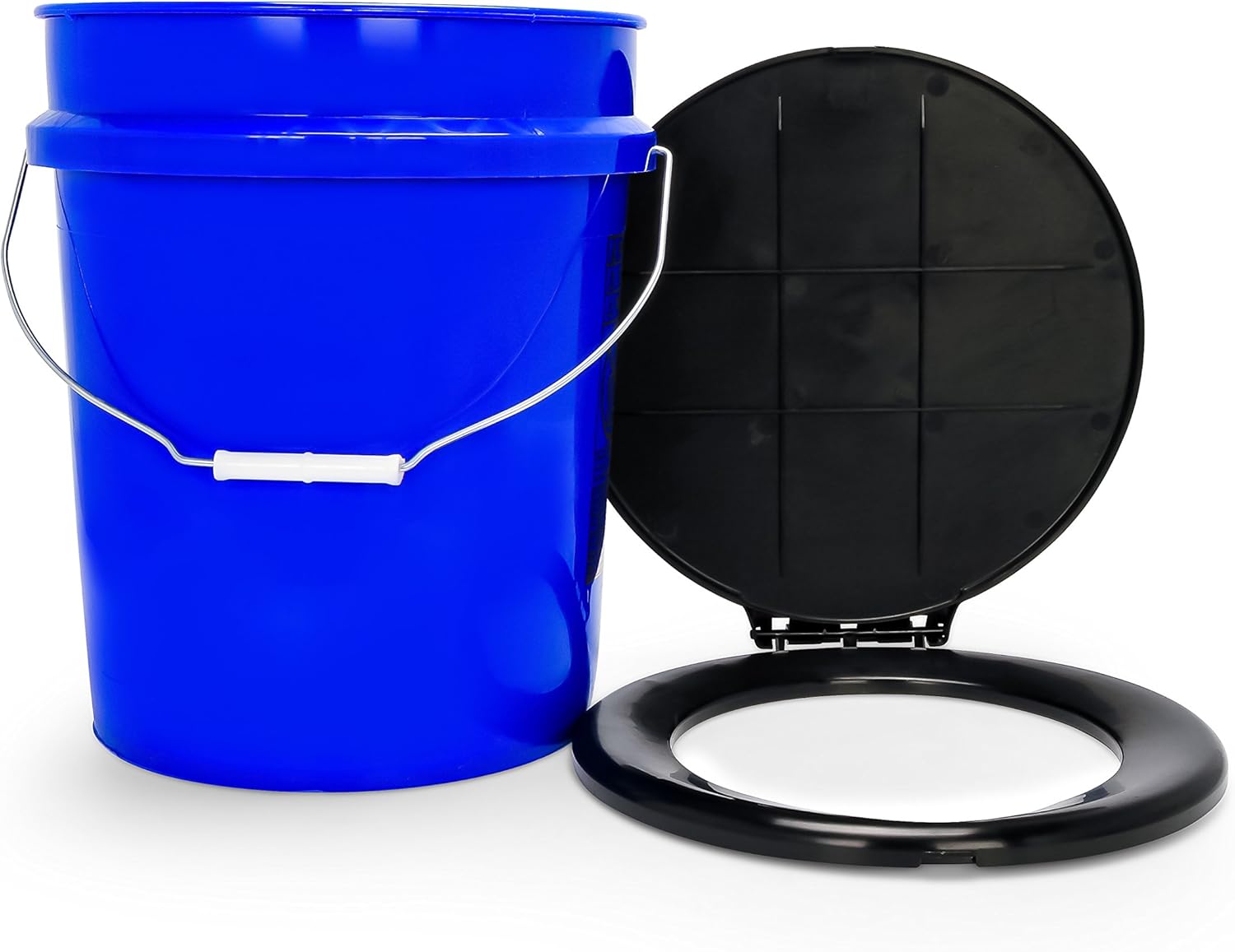 Camco Portable Toilet Bucket with Seat and Lid Attachment - Holds 5 Gallons, Lightweight and Easy to Clean, Great for Camping, Hiking and Hunting and More (41549): Automotive