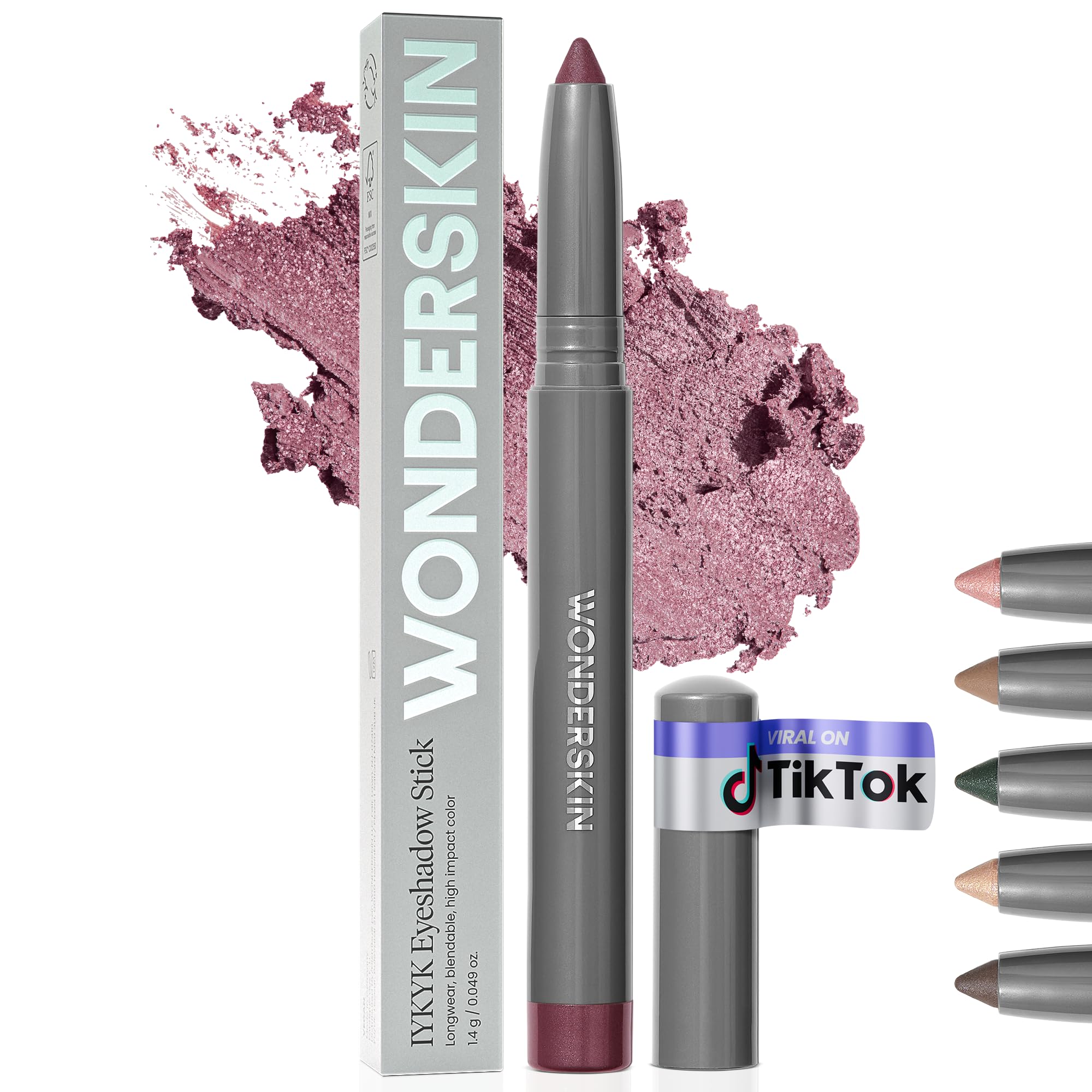 Wonderskin Eyeshadow Stick - IYKYK Longwear Eye Shadow Sticks, Budge-Proof & Waterproof Shimmer Eyeshadow Stick with Built-in Sharpener (Vixen)