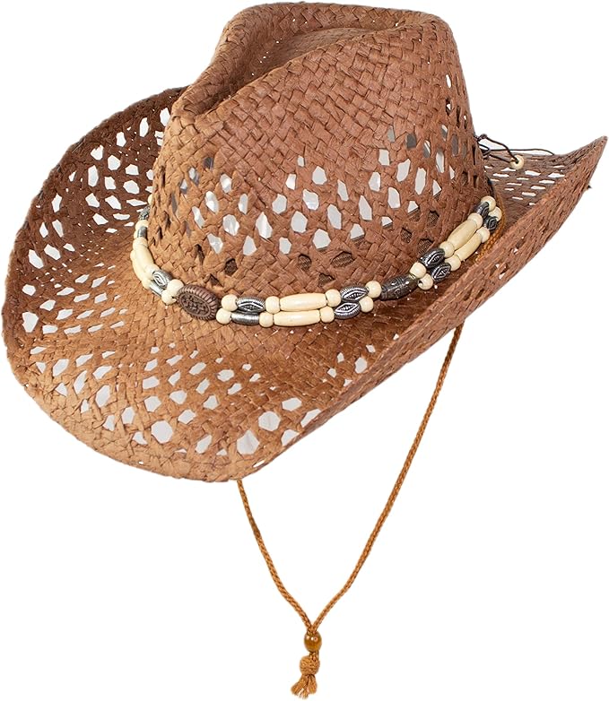 Cute Comfy Flex Fit Woven Beach Cowboy Hat, Western Cowgirl Hat with