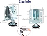 Overpassing 8 Pcs M10 Heavy Duty Furniture Levelers W/ Locking Nuts - 0-2" Adj. view 2