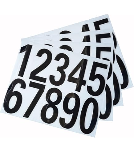 Feuilles Autocollants De Lettre Numéro Auto-Adhésifs En