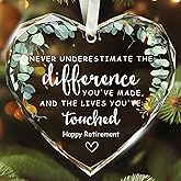 TEEBIM Retirement Gifts - Retirement Gifts for Women, Men 2025 - Retired Ornament 2025 - Retired Gift for Coworker, Boss, Employee, Teacher, Nurse, Woman, Man - Glass Christmas Ornament Keepsake