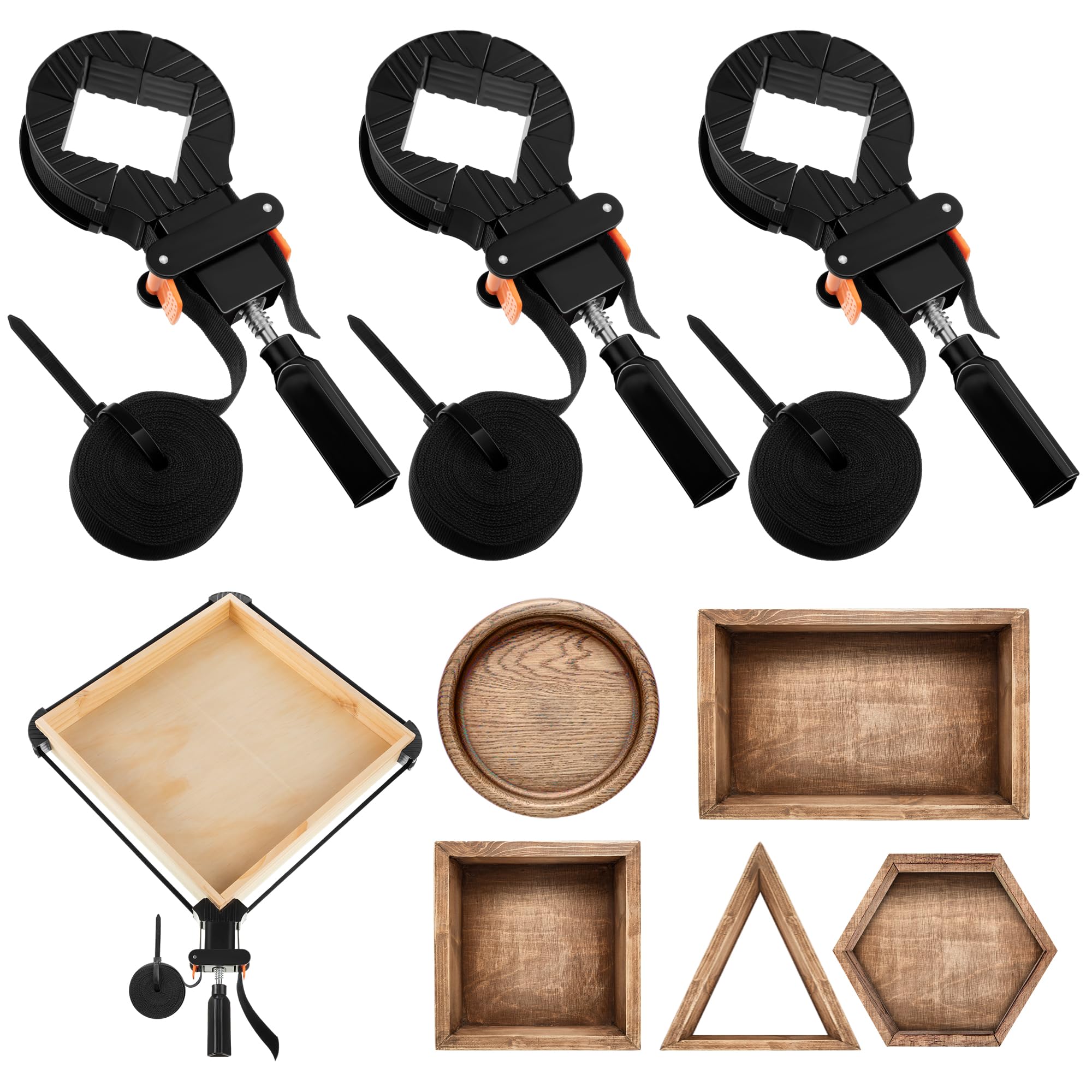 Feekoon 3 Packs 13 FT Belt Band Strap Clamps for