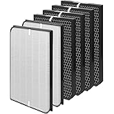 AD5000/AD5500 Replacement Filter Compatible with Air doctor 5000/5500 Air Purifier, with 2 main filter and 4 Activated Carbn filters, Model ADF5005, ADF5006, ADF5001