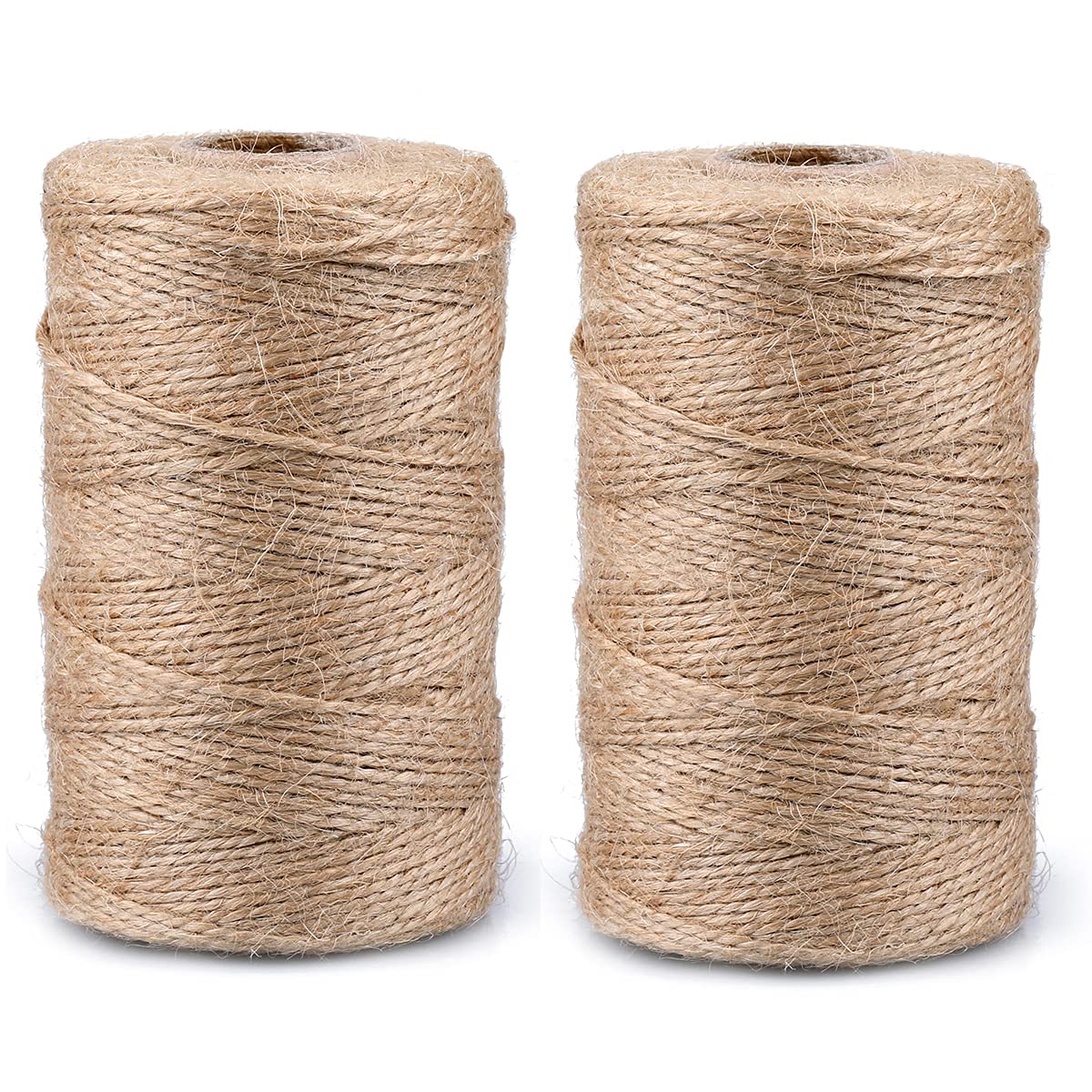 G2PLUS Jute String Twine 2MM, 2x200M Natural Garden Jute Rope, 3 Ply Art and Crafts Linen String for DIY Craft; Gardening Use