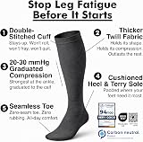 aZengear Compression Socks 20-30mmHg Knee-High Seamless Toe Black S-M view 2