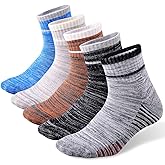 FEIDEER mens Modern Hiking socks, Athletic Cushioned Cotton Socks with Arch Support