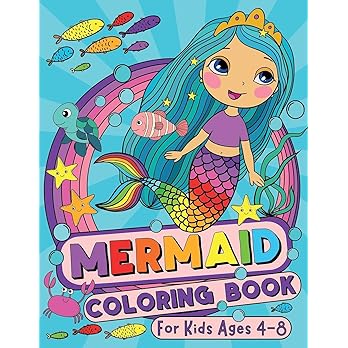 Mermaid Coloring Book: For Kids Ages 4-8 (US Edition) (Silly Bear Coloring Books) - Cover