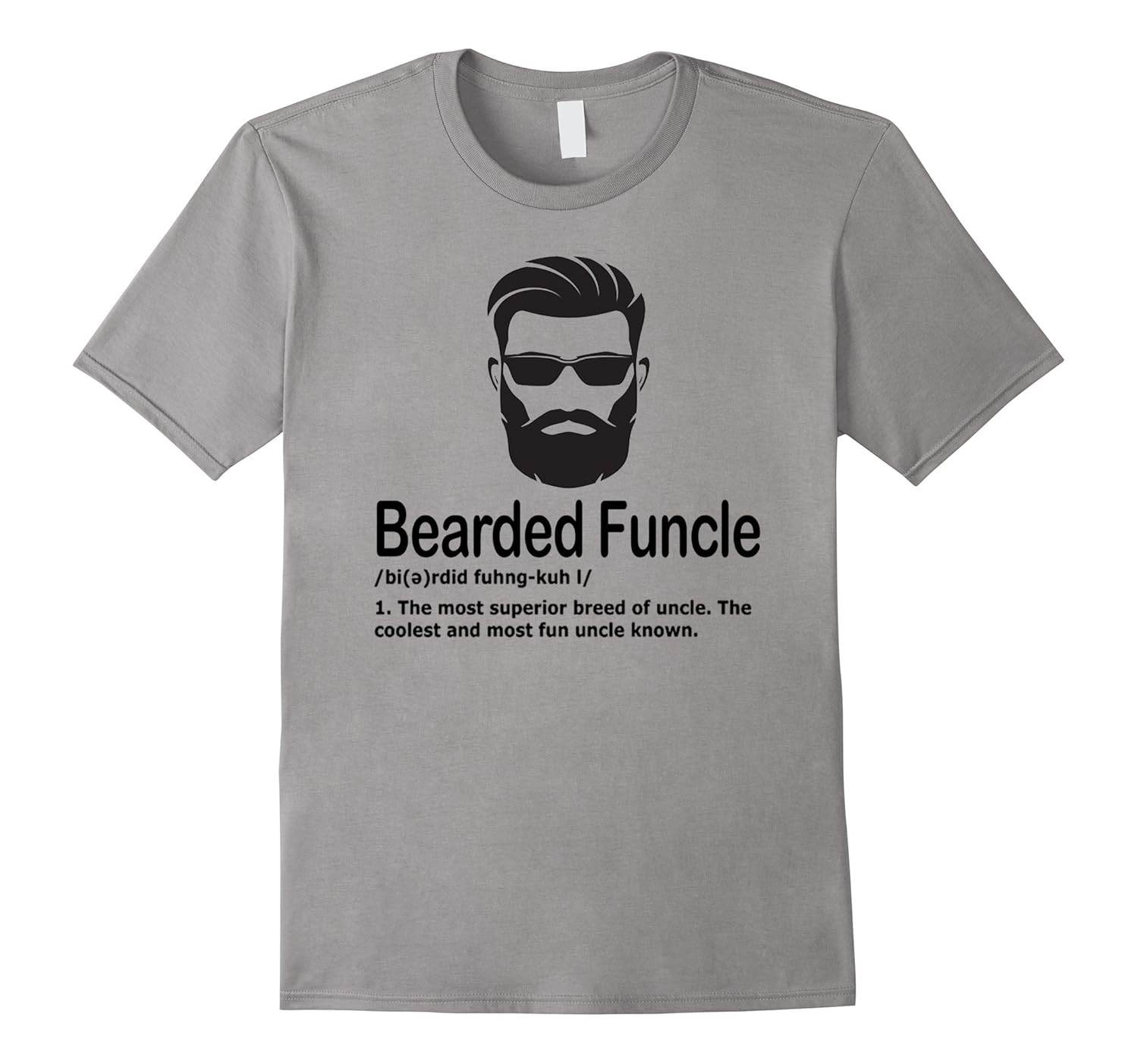 Bearded Funcle Shirt Funny Uncle Definition T-Shirt-Rose