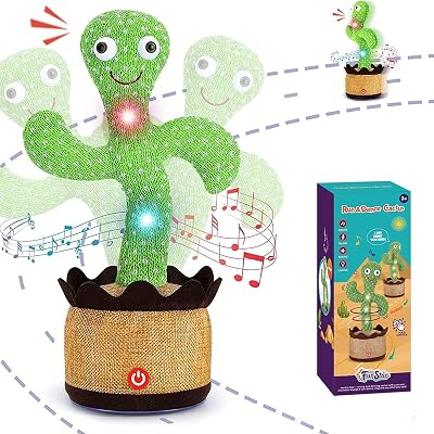 Talking Cactus Toy - Singing Dancing Voice Recording Plush Baby Toy