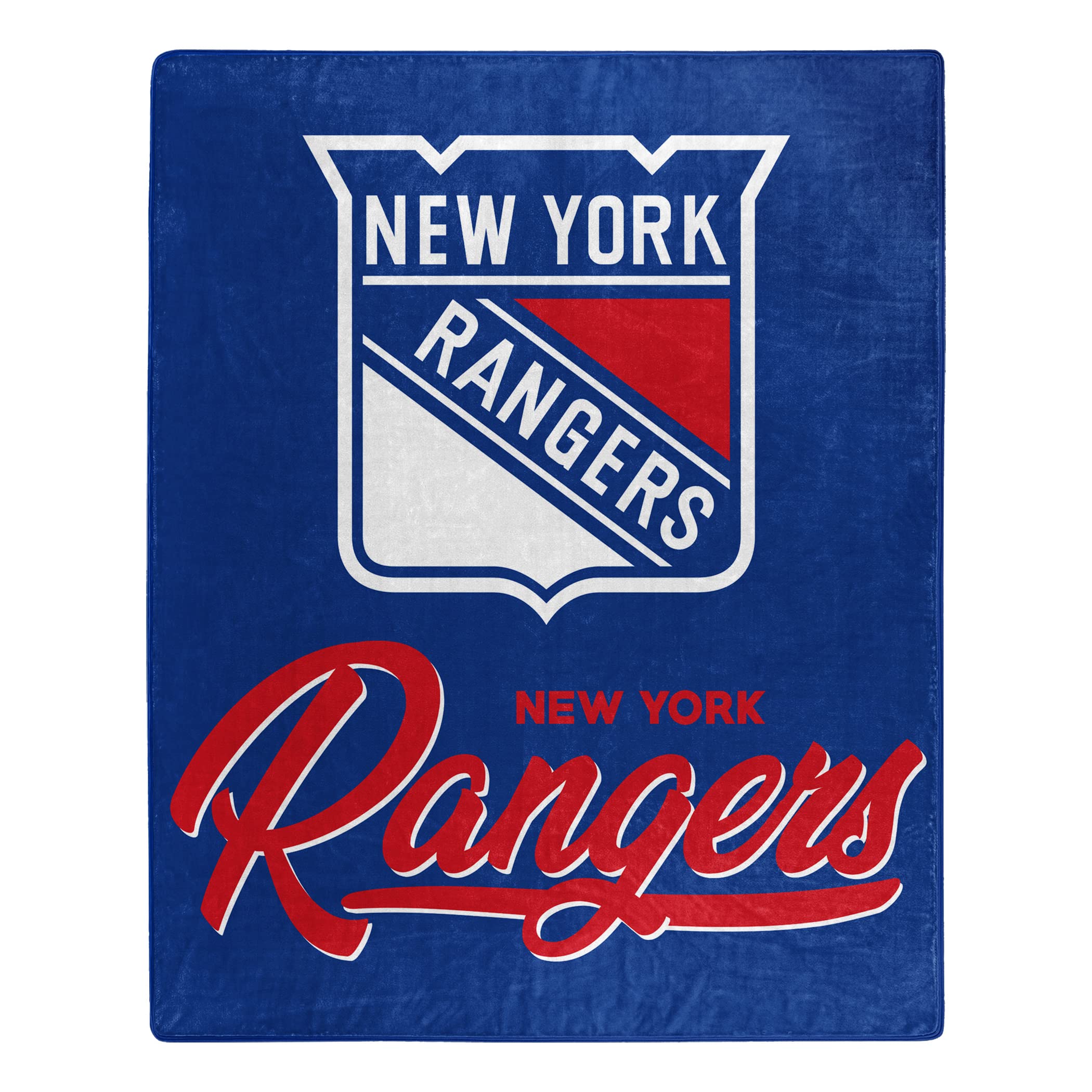 Northwest NHL New York Rangers Unisex-Adult Raschel Throw Blanket, 50" x 60", Signature Image