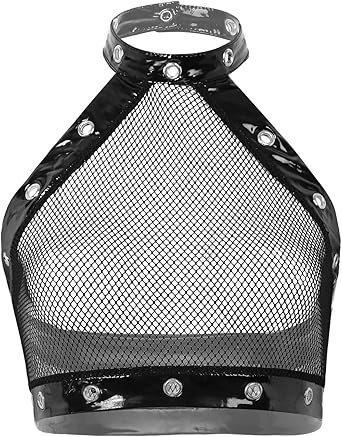 fishnet halter crop top
