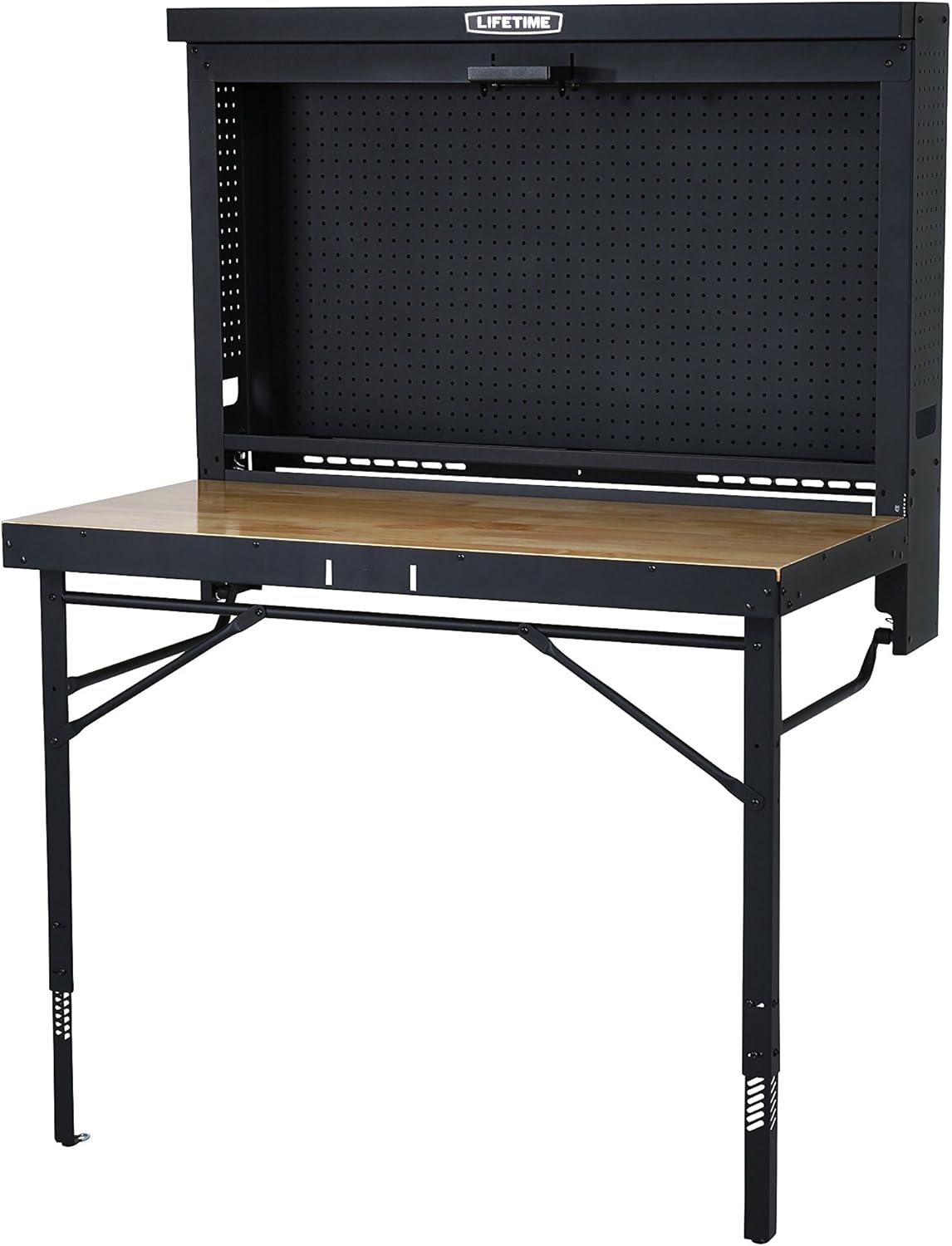 Lifetime Products Wall Mounted Work Table, 4', Wood Varnish: Kitchen & Dining