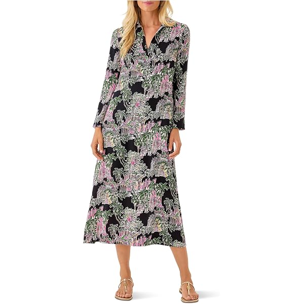 Lilly Pulitzer, Womens, Wisteria Elbow Sleeve V-Neck, Passion Fruit Pink  Giraffic Park, 0 at Amazon Women's Clothing store