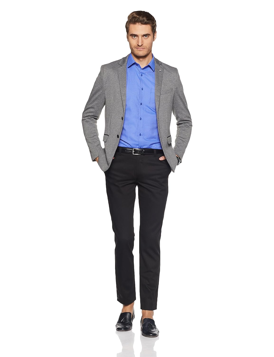 diverse men's printed regular fit formal shirt