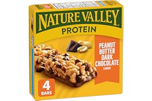 NATURE VALLEY Peanut Butter Dark Chocolate Protein Bars, Snack Bars, Granola Bars, Made with Real Peanuts, Source of Protein,