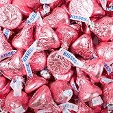 90ct Pink Hershey Kisses Milk Chocolate Individually Wrapped Bulk Candy | Party Favors and Candy Buffets at Birthdays, Weddings, Baby Showers, Breast Cancer Awareness Favors