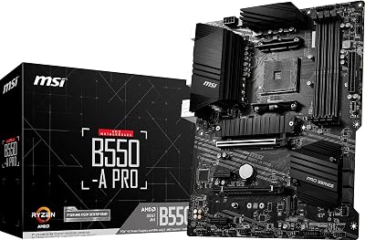 MSI B550-A PRO Motherboard ATX AM4 Ryzen 3rd Gen DDR4 4400MHz PCIe 4.0 M.2 Gen4