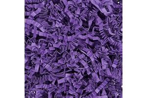 Tisspoms 2LB Purple Crinkle Cut Paper Shred Filler, Paper Shreds for Basket Fillers, Birthday, Gift Wrapping, Anniversary, Wedding, Halloween, Thanksgiving, Christmas Gift Decor Party Filler