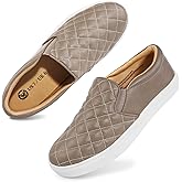 NCCB Women's Slip-On Loafers with Memory Foam Cushioning - Lightweight Casual Sneakers for All-Day Comfort