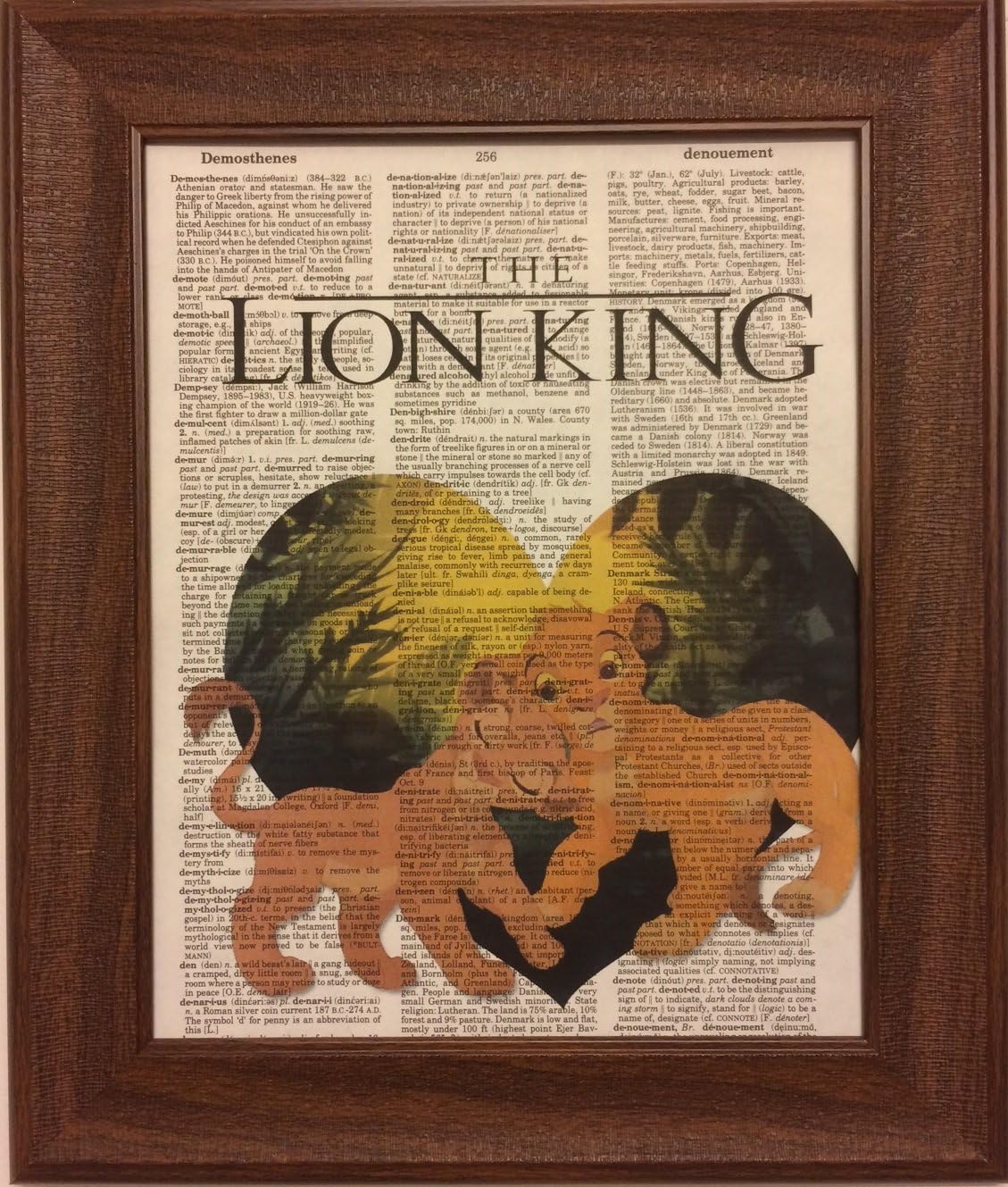 Ready Prints The Lion King Dictionary Book Page Artwork Print Picture Poster Home Office Bedroom Nursery Kitchen Wall Decor - unframed