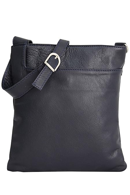 AMBRA Moda Italienische Ledertasche Schultertasche Crossover Umhängetasche Nappaleder Damen Kleine Tasche NL611