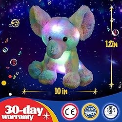 Glow Guards 12'' Musical Light up Rainbow Elephant