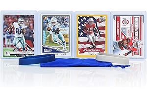 LEAF, SAGE Ezekiel Elliott Football Cards (4) - Dallas Cowboys or Ohio State Buckeyes Trading Card Gift Bundle