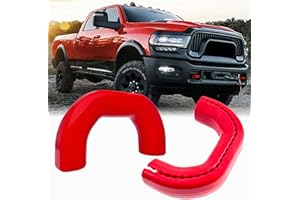 YINNIANETS Custom Tow Hook Covers Fits for 2019-2025 RAM 2500/3500,Tow Hitch Cover Car Tow Hooks Compatible with Dodge RAM 2500 and RAM 3500 Accessories 2019-2025 (Red)