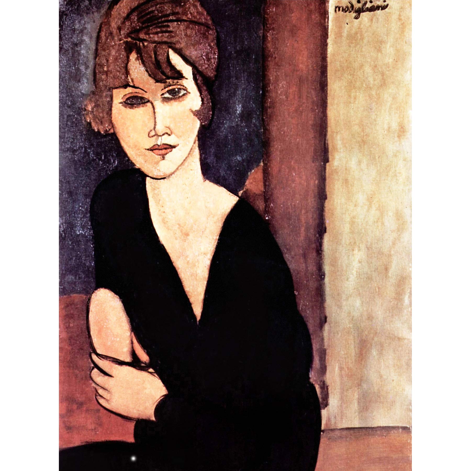 Wee Blue Coo Amedeo Modigliani Portrait Madame Reynouard Old Art Painting Canvas Print