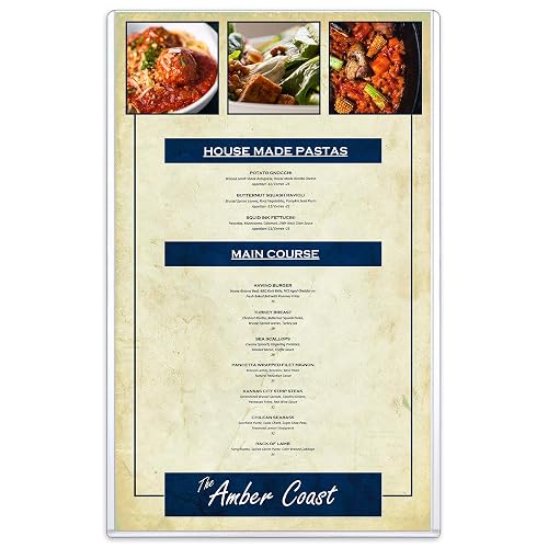 STORE SMART - Rigid Plastic Menu - 8.5
