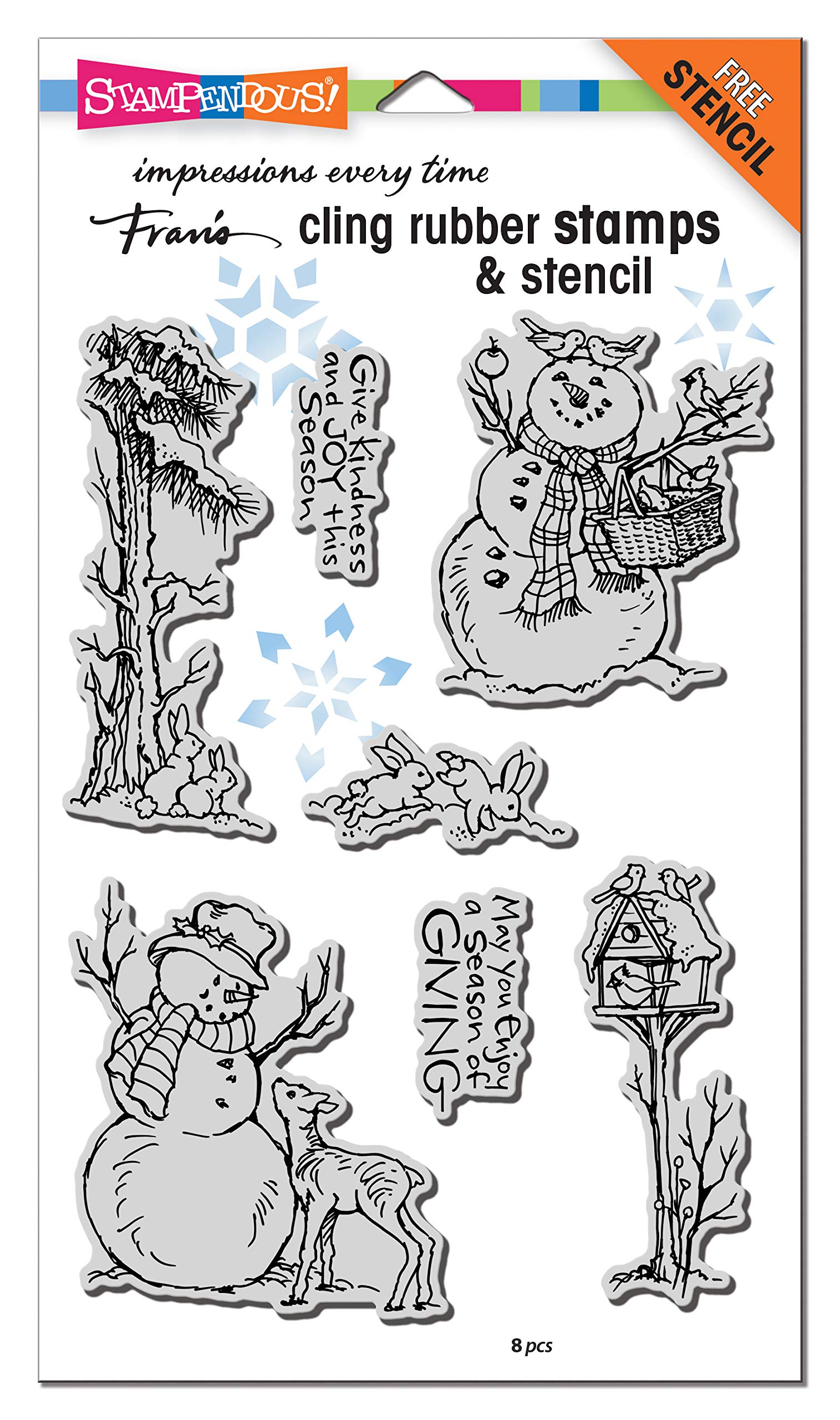 Cling Rubber Stamp Snowmen