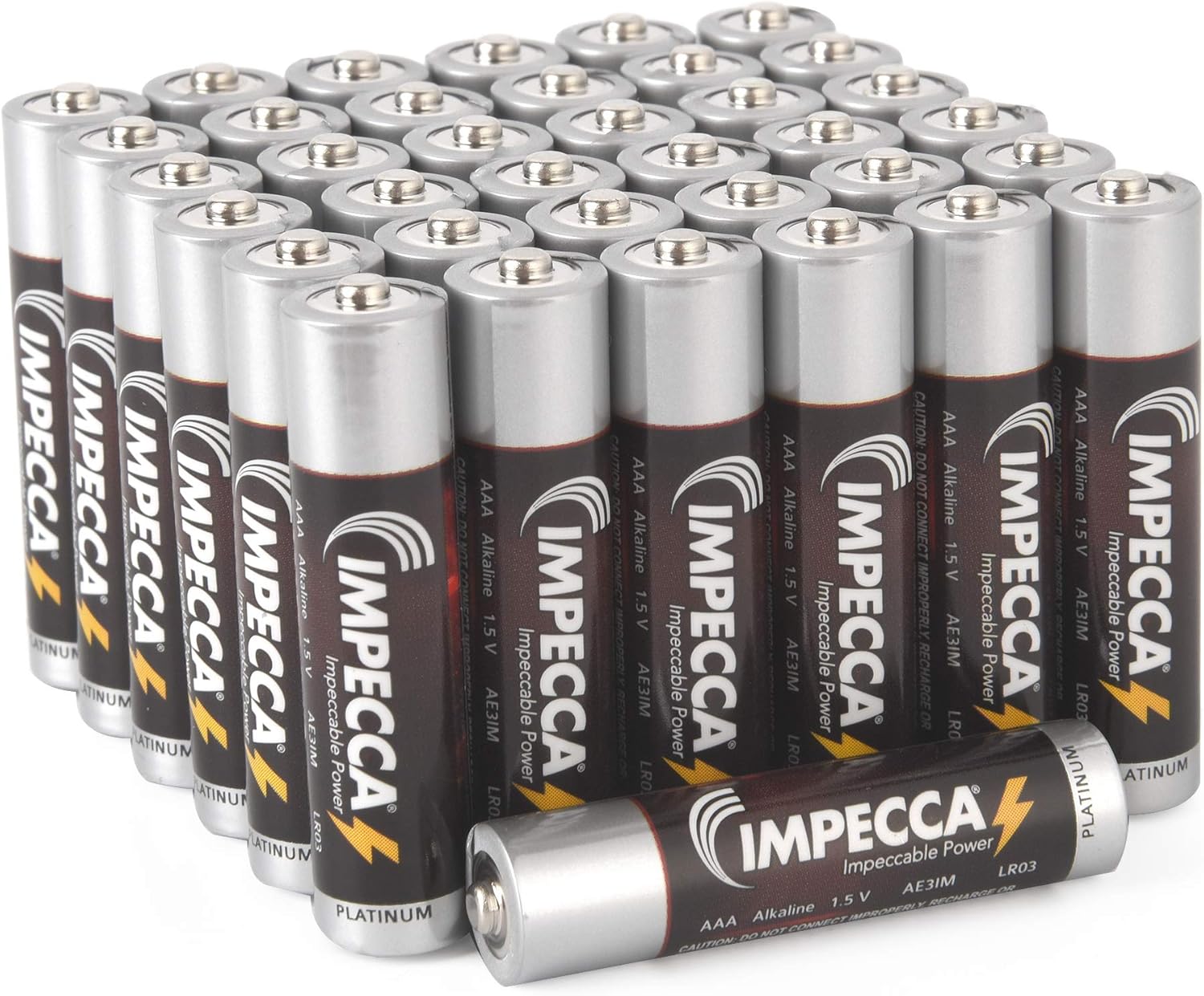 and LongLasting Technology 120 Pack 60 Count Each IMPECCA AA and AAA