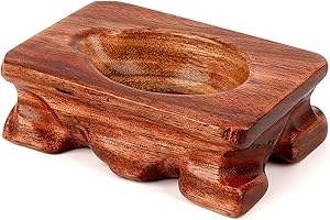 Linkidea Portable Tobacco Pipe Stand Rack, Smoking Pipe Holder Compatible with Most Pipes, Wooden Tobacco Pipe Stand, Pipe Display for Easy Storage & Organization (Brown)