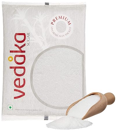 Amazon Brand-Vedaka Premium Sugar (Small Crystals), 5kg