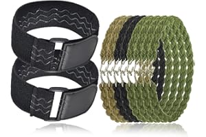 MEGE KNIGHT 10PCS Boot Blousers Military, 2PC-Upgraded Boot Blousing Straps Nylon Widen & Strenthen Hook & Loop; 8PC-Boot Bands Elastic Straps for Cowboy Boots, Military Army Gardening Biking Ankle Strap