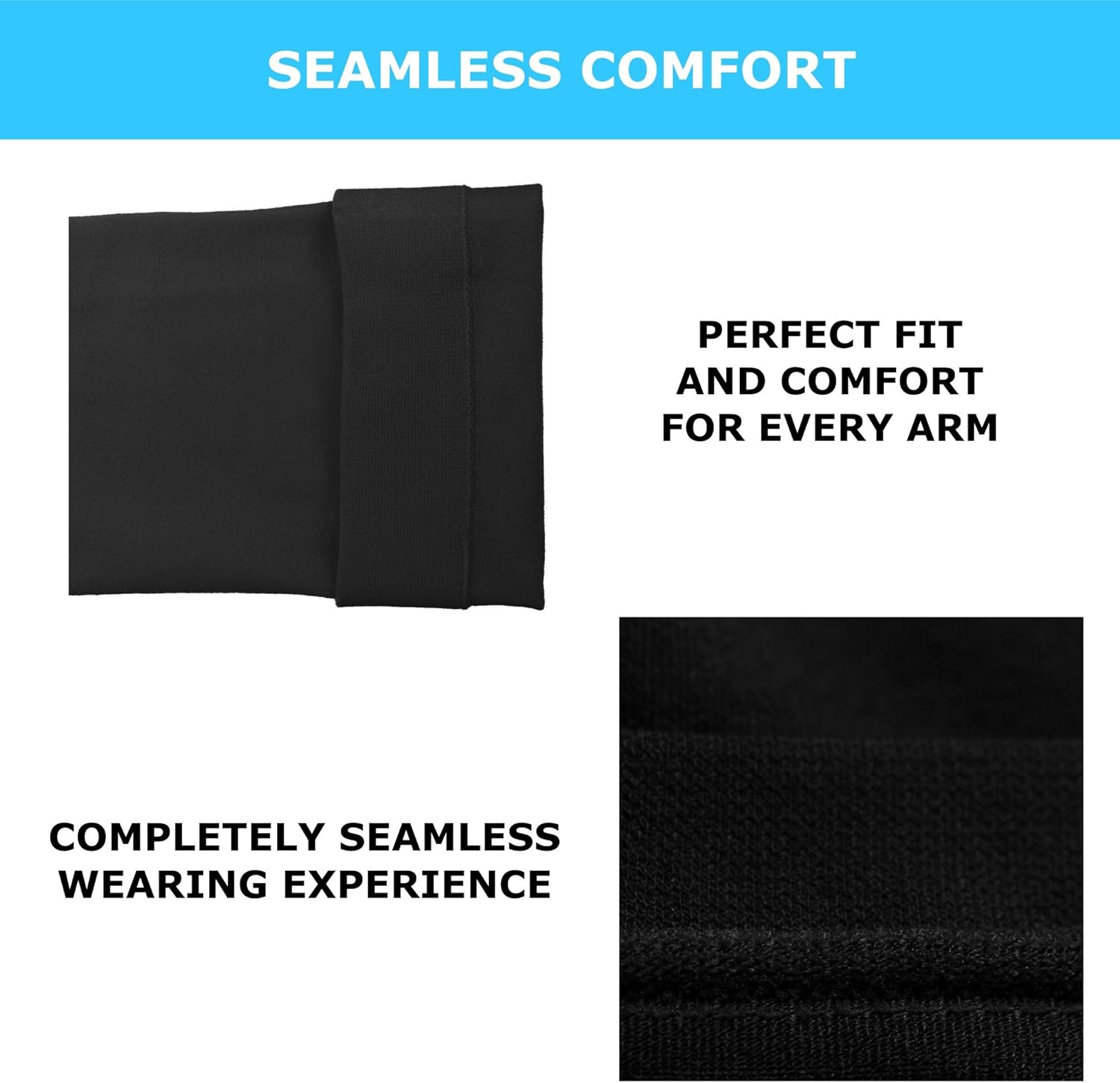 SportsTrail Arm Sleeves for Men & Women, Tatoo Cover up Sleeves to Cover Arms, 1 Pair(Black) : Clothing