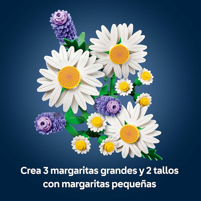 Botanicals Daisies - Bouquet de flores com margaridas e lavanda artificial - Decoração de quarto infantil - Presente para raparigas de 9+ anos e mulheres - 11508 — foto 3 de 8