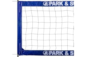 Park & Sun Sports Regulation Size Indoor/Outdoor Professional Volleyball Net with Steel Cable Top and Bottom, Blue, One Size