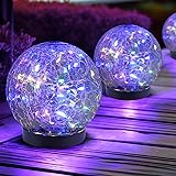 JKIMK Solar Globe Lights Outdoor Waterproof-Solar