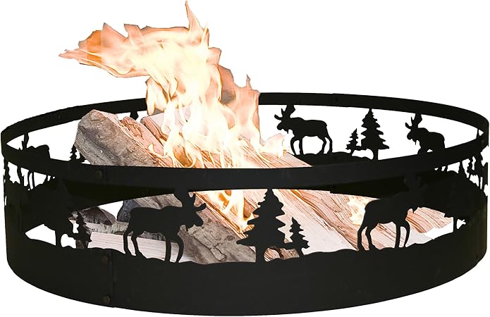 Amazon Com Cobraco Moose Campfire Ring Frmoos369 Fire Pits Garden Outdoor
