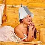 MAGICLULU 2-Pack Sauna Hat Wool Felt Unisex Heat Protective Cap view 5