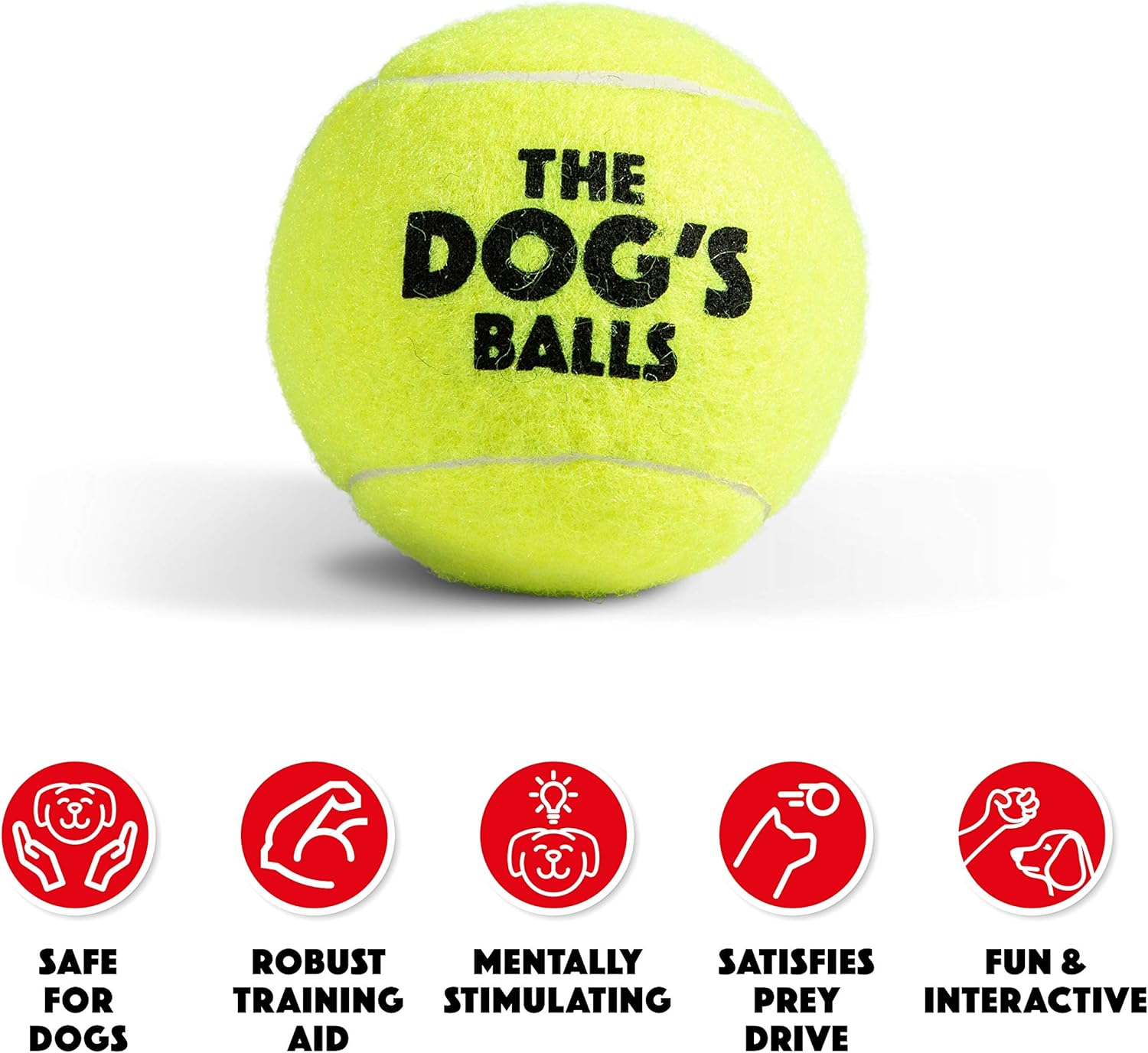 The Dog's Balls - Dog Tennis Balls, Yellow, Medium, 12‑Pack, 12 Medium Tennis Balls - Image 3