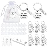 Yinkin 72 Pcs Employee Appreciation Keychain Gift Bulk Thank You Gifts for Coworker Team Staff Graduation