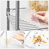 SONGMICS 6-Tier Metal Shelving Unit with Adjustable Shelves and Hooks view 5